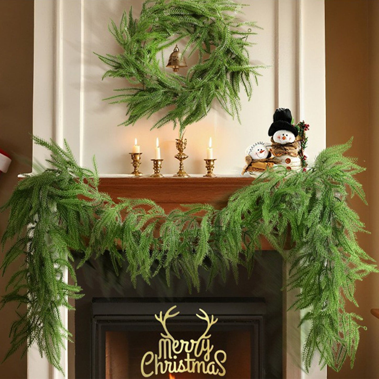 Xmas Garland,Christmas Garland For Door Frame,Winter Garland,Holly Garland,5.9Ft Christmas Norfolk Garland Fork Norfolk Natural Garland Artificial Garland Christmas Table Fireplace Wall Home Decor