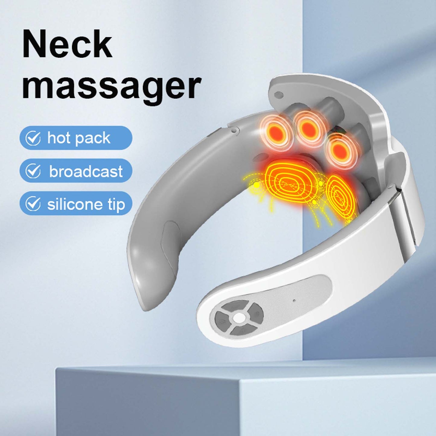 Banzch Intelligent Charging Vibration Massage Cervical Spine Instrument Micro Current Heating Neck Protector Neck Shoulder,Mothers Day Gifts