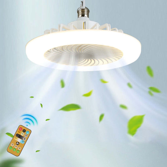 10 Modern Ceiling Fans with Lights and Remote Control,Profile Ceiling Fan LED Dimmable With Light Kit Lamp Lamp Holder 3-speed, Invisible Bladeless Ceiling Fan for Bedroom, Storage Room, Tool Room