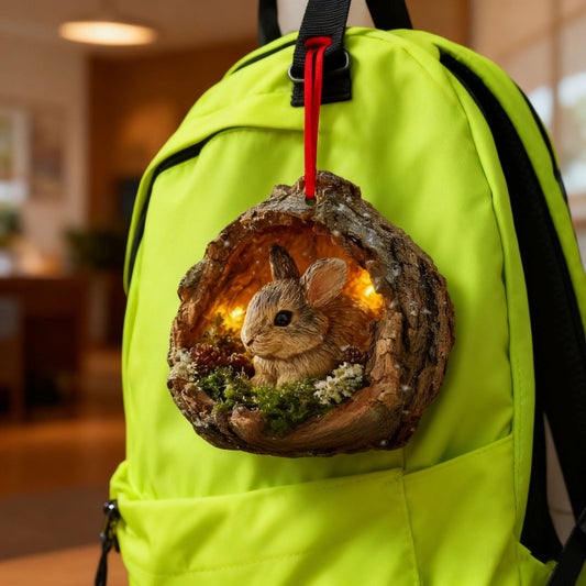 10Cm Sleeping Forest Animal Acorn Forest Animals Decoration Christmas Tree Pendant Holiday Gift,Enchanted Forest Animal Ornament, Whimsical Woodland Christmas Tree Decoration For Holiday Home