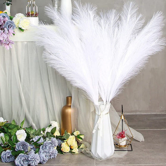10Pc Valentine'S Day Decorations,Faux Pampas Grass Christmas Artificial Fake Flower Gothic Decor For Festival Boho Home Wedding Birthday Party Decoration Minimalist Style Contemporary Interior Decor