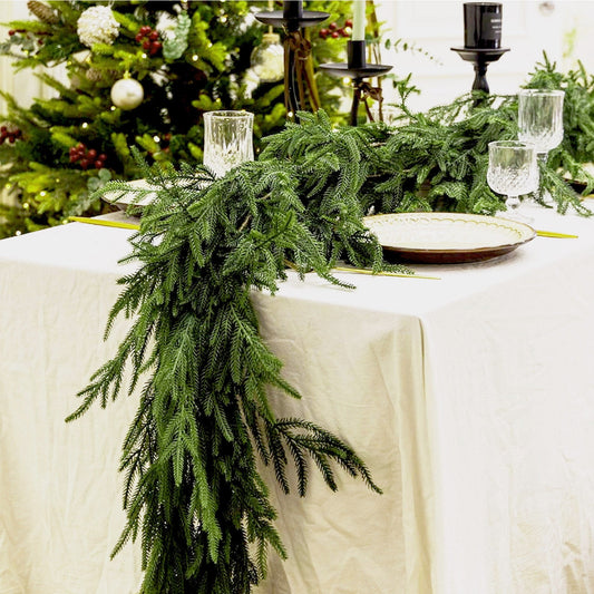 180 Cm Christmas Simulation Needle Soft Glue Needle Home Green,70.8 Inch Artificial Christmas Garland, Realistic Soft Needle Greenery For Indoor Outdoor Home Holiday Mantle Wall Decor