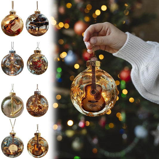 1Pc 3.15In Christmas Sport Balls Ornaments- Sports/Music/Animals,Christmas Animals Ball Ornament,Hanging Loop Basketball Guitar Corgis,Sports Ornaments For Christmas Tree Ornaments,Home Party Decor