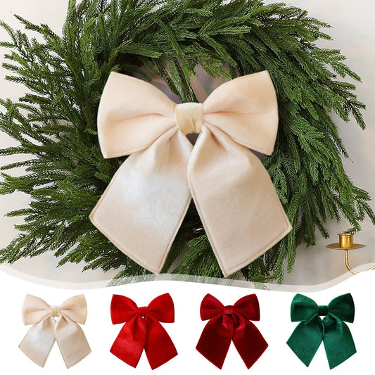 1Pc Velvet Bows For Christmas Tree,Velvet Christmas Bows For Tree,Christmas Wreath Bow, Pre Tied Bow For Christmas Tree Garland Outdoor Decoration Door Decor Wreath Garland Fall Winter Boxing Day