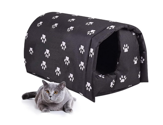 Feral Cat House Outdoor,Stray Warm Cats Shelter Weatherproof Outside Cat House Indoor Foldable,Outdoor Cat House for Winter Outside