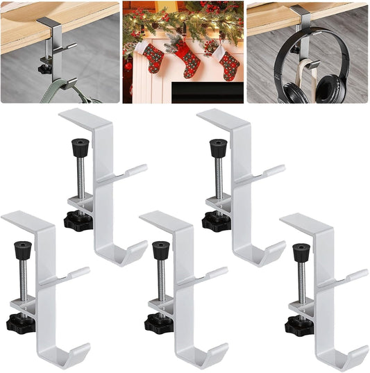 2 In 1 Mantel Hanger For Garland,Garland Hangers For Mantle,Garland and Stocking Mantel Holders,Garland Hanger,Garland And Stocking Mantel Holders,Christmas 2 In 1 Mantel Hanger,Stocking Hangers