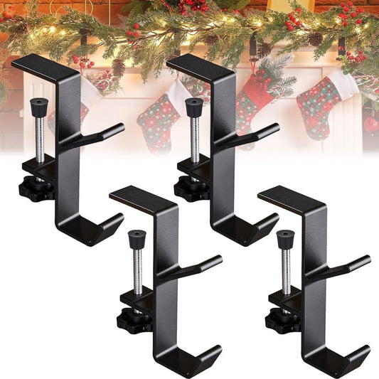 2 In 1 Mantel Hanger For Garland,Garland Hangers For Mantle,Garland and Stocking Mantel Holders,Garland Hanger,Garland And Stocking Mantel Holders,Christmas 2 In 1 Mantel Hanger,Stocking Hangers