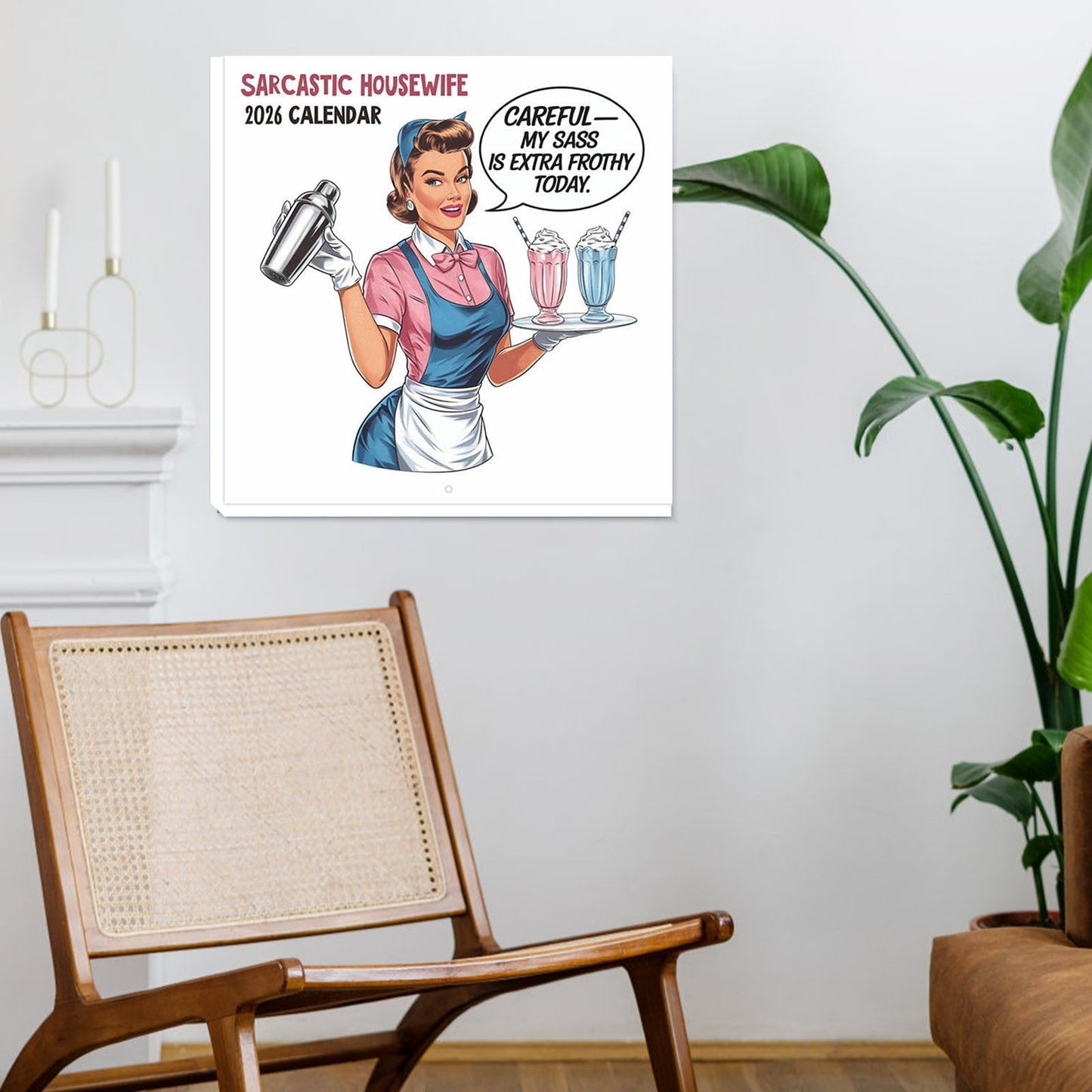 2026 Humor Themed Housewives Wall Calendar Full Year Monthly Planner With Large Writing Blocks Durable Paper For Home Office Organization And Decoration