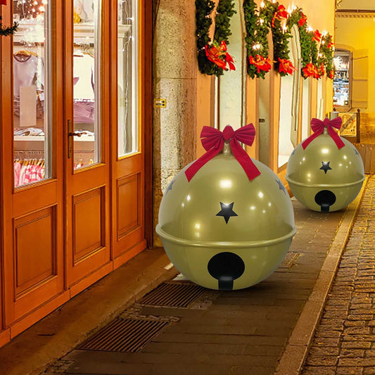 24In Giant Christmas Balls With Big Red Bow,Inflatable Christmas Ball Bow Bells Ornament,Inflatable Christmas Ornaments For Christmas Decorations Outdoor Hanging Ornament Yard Decoration