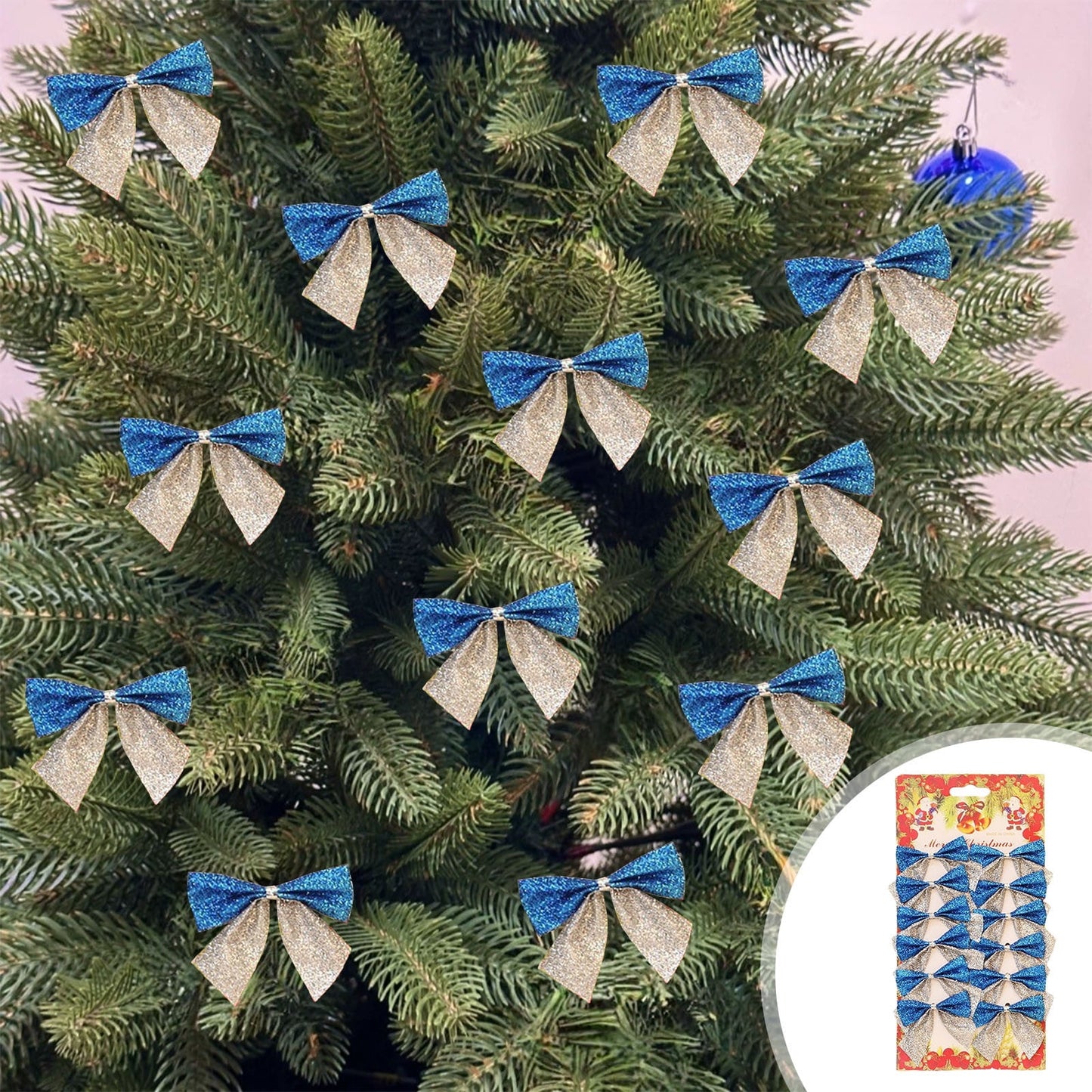 24X14X0.5Cm Mini Small Christmas Tree Hanging Ornaments,Christmas Bow Decor Under5 Christmas Tree Decorations 12Pc Christmas Decorations,Diy Craft,Jewelry Pendant,Gift Wrap,Holiday Decor,Music Makers