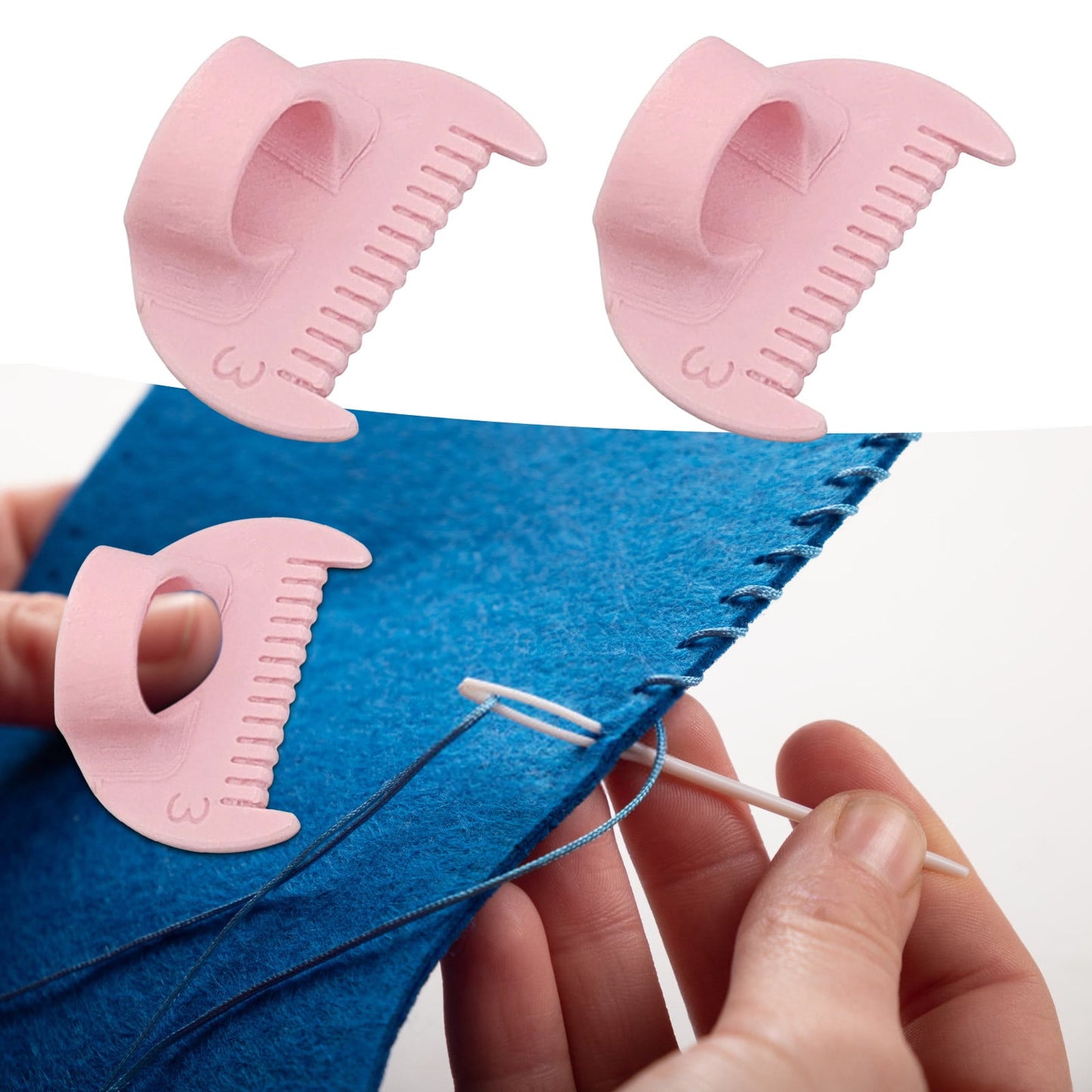 2PCS Sewing Template Kit for Even Stitching, DIY Stitching Guide Tool for Seam Finishing, Consistent & Decorative Stitches, Ideal for Leather, Fabric, and Craft Sewing Sewing Template Kit