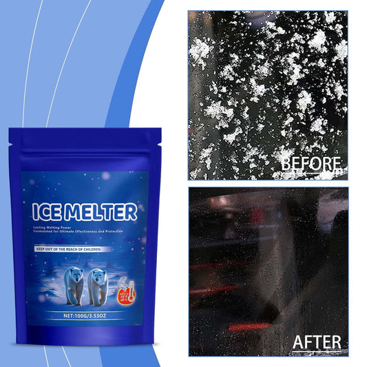 2Pc Pet Safe Ice Melt & Snow Shovel Kit, 100G Eco-Friendly Deicing Granules For Driveways And Walkways, Non-Corrosive Snow Removal Set,Reducing Potential Impacts The Environment And Vegetation