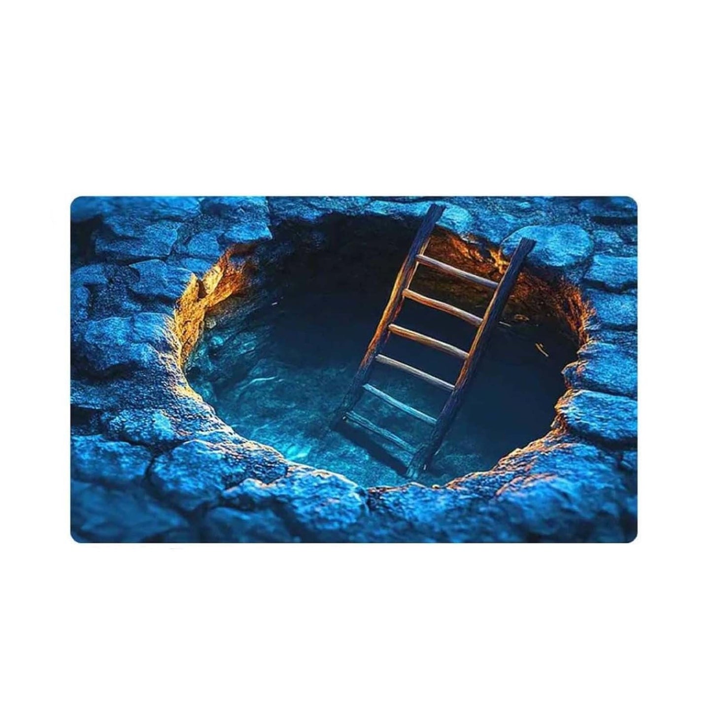 3D Rugs Optical Illusion,3D Hole Rug That Looks Like A Hole,Dog Gets Scared Of 3D Carpet, As Test & Game With Your Cat Or Dog,Visual Diatomite Mud Entrance Door Mat Waterproof Bathroom Floor Mat
