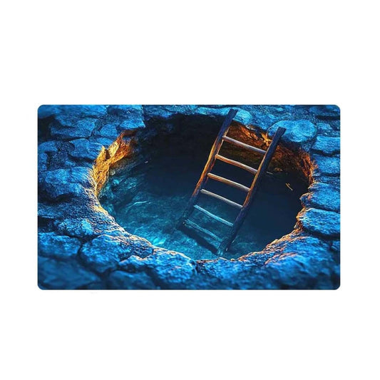 3D Rugs Optical Illusion,3D Hole Rug That Looks Like A Hole,Dog Gets Scared Of 3D Carpet, As Test & Game With Your Cat Or Dog,Visual Diatomite Mud Entrance Door Mat Waterproof Bathroom Floor Mat