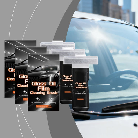 3Pc 105Ml Glass Guard,Glass Cleaner,Automotive Oil Film Cleaning Brush,Car Oil Film Cleaner,Car Glass Oil Film Cleaning Brush