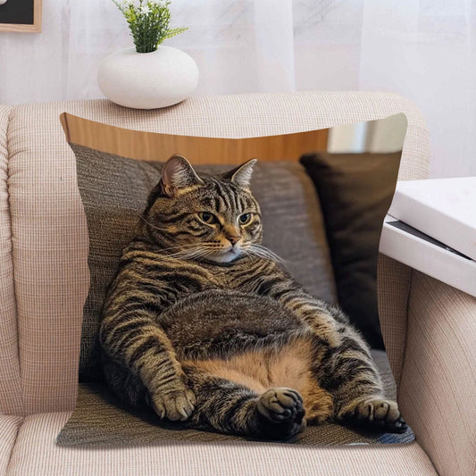45*45Cm Funny Pillows Cover,18In Funny Throw Pillows Cases,Funny Cat Decorative Throw Pillow Covers,Square Pillowcase With Zipper For Living Room,Bed Decor,Patio,Car,French Country Sofa Cushion Cases