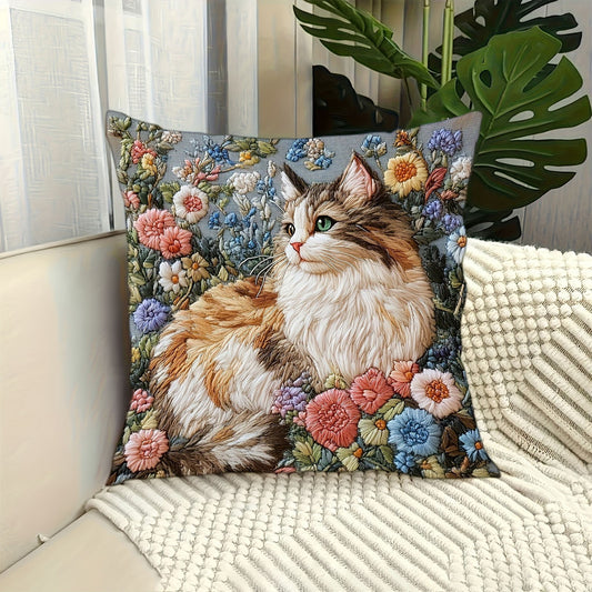 45*45Cm Funny Pillows Cover,18In Funny Throw Pillows Cases,Funny Cat Decorative Throw Pillow Covers,Square Pillowcase With Zipper For Living Room,Bed Decor,Patio,Car,French Country Sofa Cushion Cases