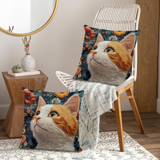 45*45Cm Funny Pillows Cover,18In Funny Throw Pillows Cases,Funny Cat Decorative Throw Pillow Covers,Square Pillowcase With Zipper For Living Room,Bed Decor,Patio,Car,French Country Sofa Cushion Cases
