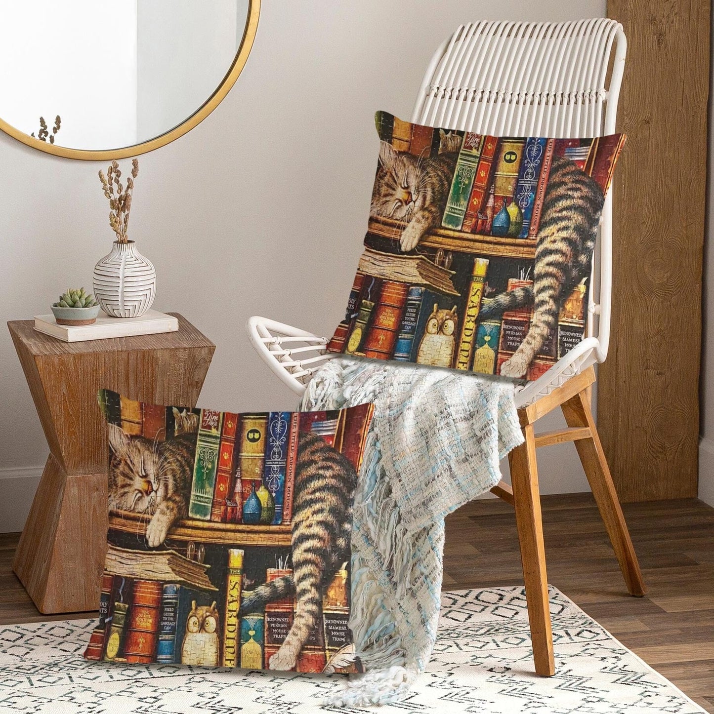 45*45Cm Funny Pillows Cover,18In Funny Throw Pillows Cases,Funny Cat Decorative Throw Pillow Covers,Square Pillowcase With Zipper For Living Room,Bed Decor,Patio,Car,French Country Sofa Cushion Cases