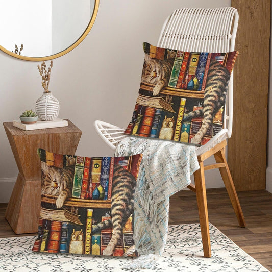 45*45Cm Funny Pillows Cover,18In Funny Throw Pillows Cases,Funny Cat Decorative Throw Pillow Covers,Square Pillowcase With Zipper For Living Room,Bed Decor,Patio,Car,French Country Sofa Cushion Cases