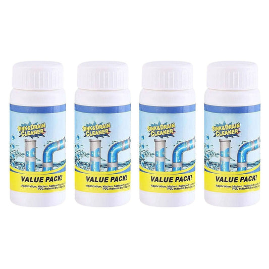 4Pc Fast Foam Toilet Cleaner,Pipe Clearing Agent Foam Cleaner,Effective Pipe Clearing Agent For Drain Blockage & Stains,Sink, Shower, Bathtub, Home