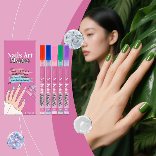 5/12/18/24/36/48 Colors Nail Art Pens Set 12 Colors Nail Art Markers,Christmas Gifts Nail Polish Pens Drawing Painting Pen For Home Salon,Quickly Dry Nail Art Nail Diy Decoration For Adult Kids