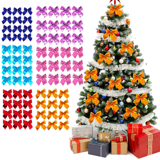 5.5Cm/2.2In Mini Small Christmas Tree Hanging Ornaments,Christmas Bow Decor Under5 Christmas Tree Decorations 12Pc Christmas Decorations,Diy Craft,Jewelry Pendant,Gift Wrap,Holiday Decor,Music Makers
