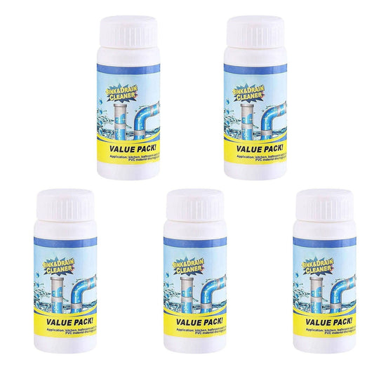 5Pc Fast Foam Toilet Cleaner,Pipe Clearing Agent Foam Cleaner,Effective Pipe Clearing Agent For Drain Blockage & Stains,Sink, Shower, Bathtub, Home