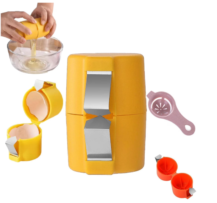Egg Shell Opener, 2025 Egg Cracker Tool for Raw Eggs, Egg Cracker Tool Egg Shell Opener Hard Boiled,Handheld Egg Opener Topper Cutter for All Kinds of Eggshell Cutting for Cooking Kitchen Gadgets