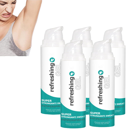 Antiperspirant Gel for Sweaty Hands Antiperspirant Gel 50 ml ,Sweat Feet and Sweating on the Face, Antiperspirant Strong Sweating, Against Underarm Odour, Against Strong Sweating,Anti-Sweat Spray,5Pcs