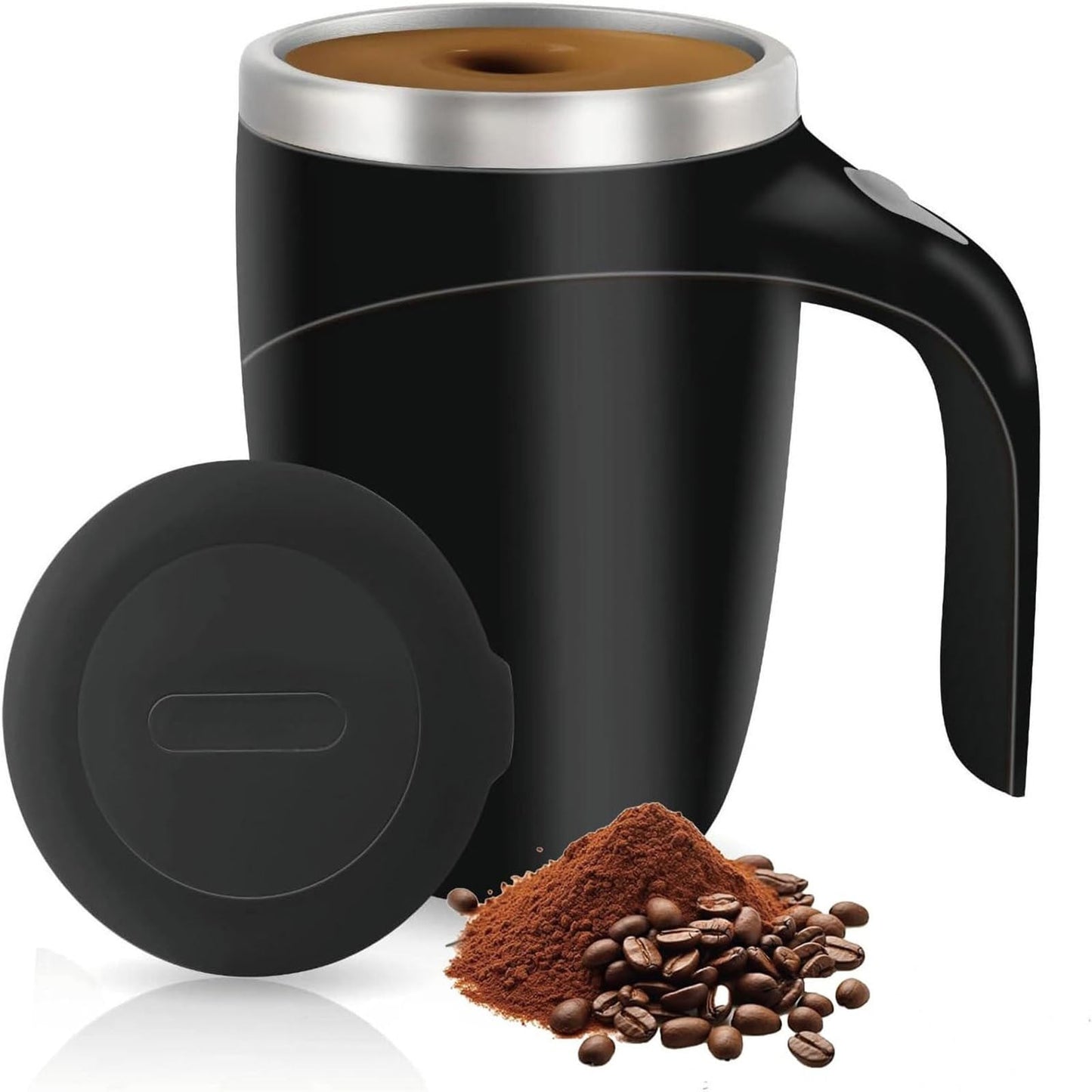 Automatic Magnetic Stirring Coffee Mug, Electric Mixing Cup,Self Stirring Coffee Mug With Lid,Rotating Home Office Travel Mixing Cup,Electric Stainless Steel Self Mixing Coffee Tumbler(Rechargeable)