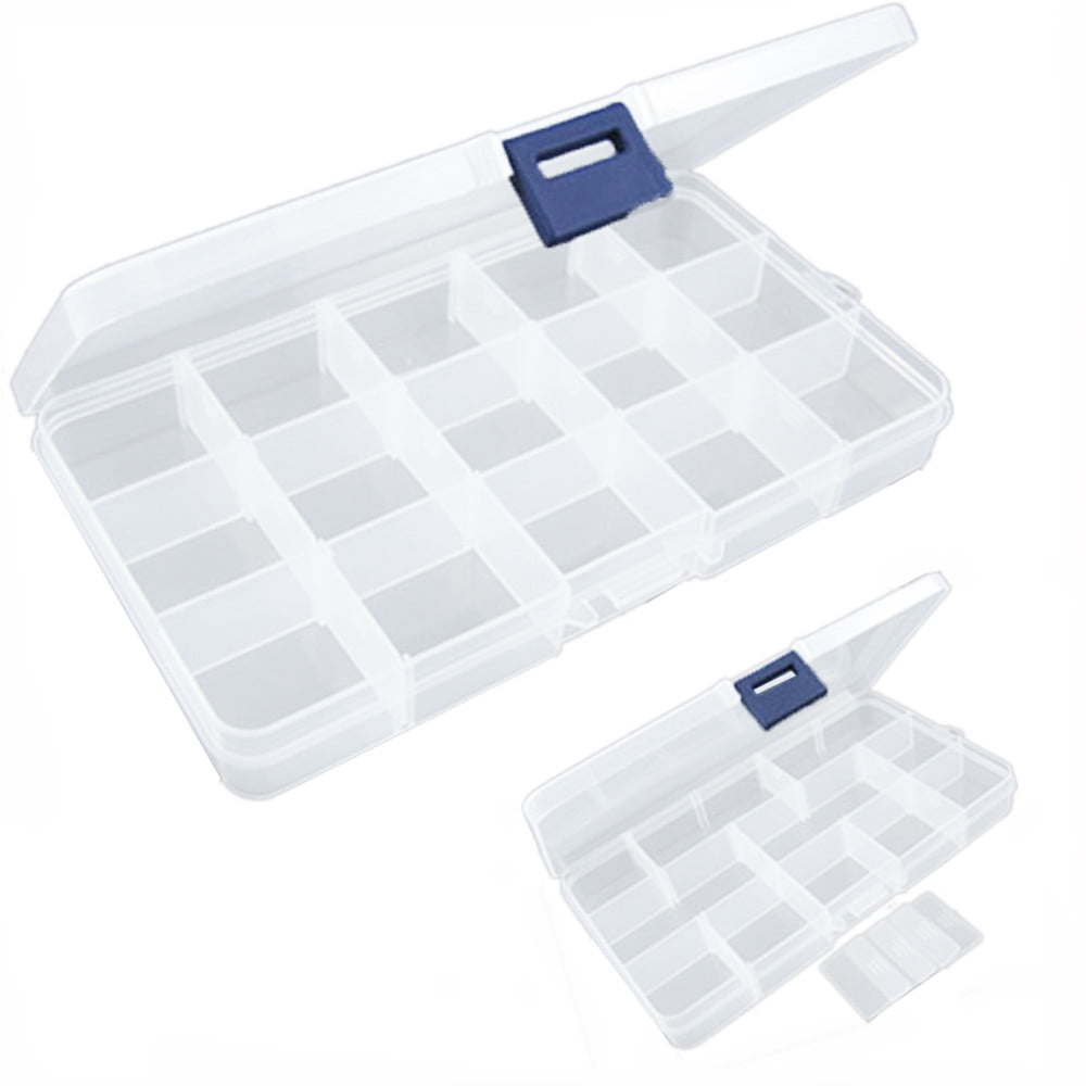 Banzch 15 Slots Plastic Fishing Hook Tackle Box Storage Case Organizer,Gifts for Women