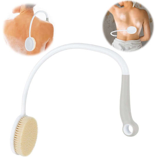 Banzch Back Brush With Long Handle, Curved Shower Brush, Bath Brush Exfoliating Brush With Soft Bristles, Easy To Brush Shower For Older Men Women,Mothers Day Gifts