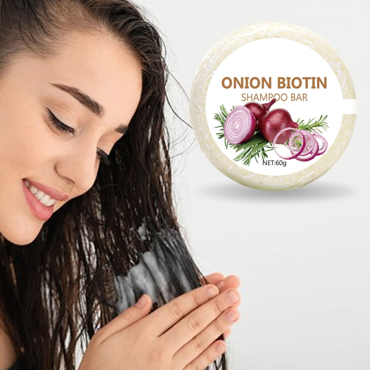 Banzch Biotin Shampoo for Hair Growth, Rosemary & Onion Extract, Moisturizing & Volumizing