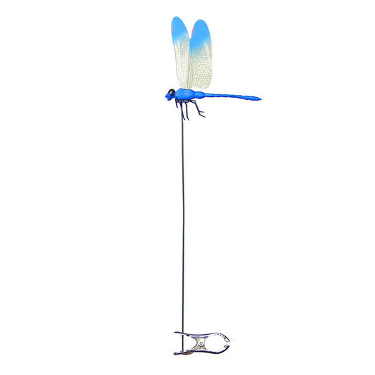 Banzch Blue Dragonfly Pole Clips, Lifelike Decoration, Durability and Weather-resistant