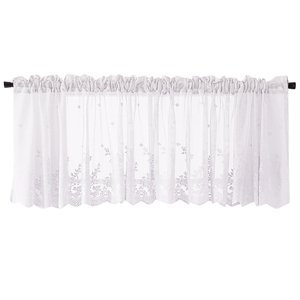 Banzch Boho Curtains,Boho Kitchen Curtains,Woven Textured Valance for Bathroom Water Repellent Window Covering