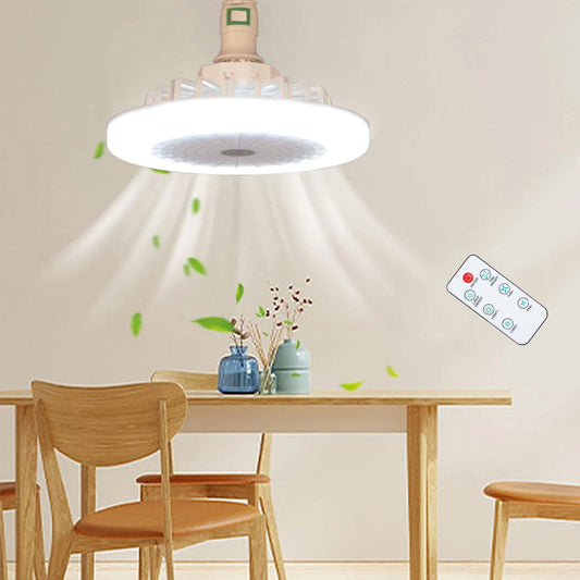 Banzch Ceiling Fan with Light, Lighting Fan Light E27 Lamp Head Ceiling Fan Light Fruit Store Shopping Mall Supermarket Bedroom Fan Light Table Light