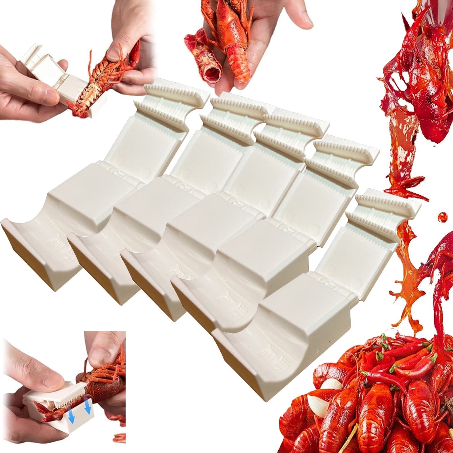 Banzch Crawfish Peeler,Crayfish Shelling Device Peelers Shrimp Peeler Kitchen Gadgets Crawfish Sheller Seafood Tool Crawfish Shucker,Crawfish Shelling Tool,5PCS