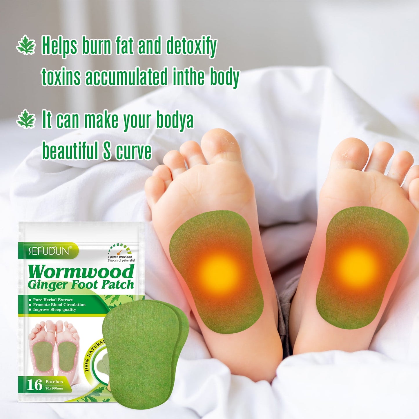 Banzch Detox-Foot Pads, Foot-Detox Pads To , Deep Cleansing Foot Pads, 16PCS Foot Pads Detoxifying For Women Men Better Sleep, Stress Relieve,Mothers Day Gifts