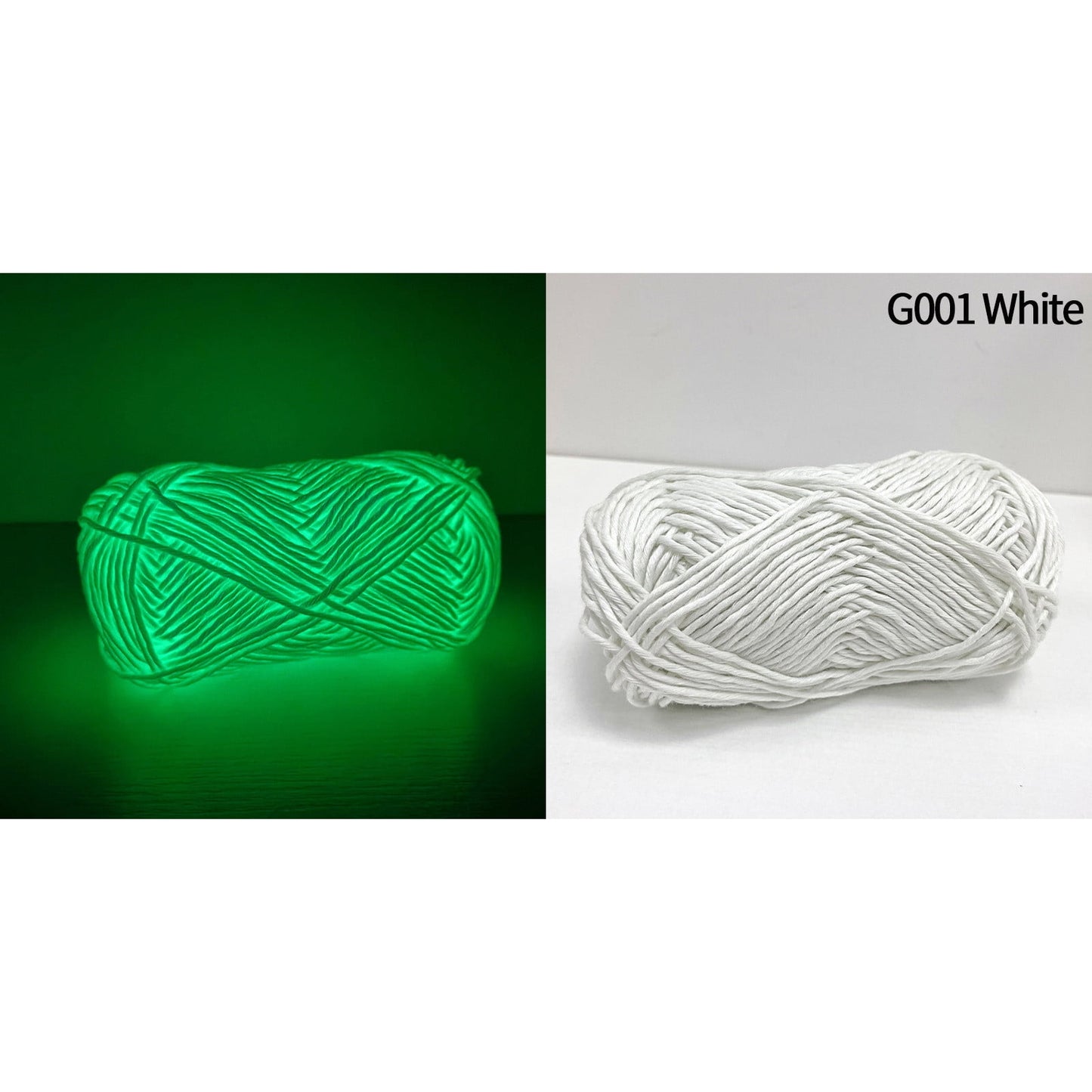 Banzch Luminous Yarn,Glow in The Dark Yarn for Crochet, Glow in The Dark Hand Knitted Yarn,Sewing Supplies Yarns for DIY Crafts, Knitting, Crocheting, Fluorescent Thread Knitting Glowing Yarn