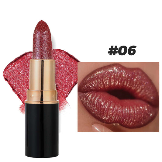 Banzch Moisturizing Pearl Lipstick, 8 Shimmering Colors, Hydrating Lip Gloss with Fine Shimmer, 3.6g