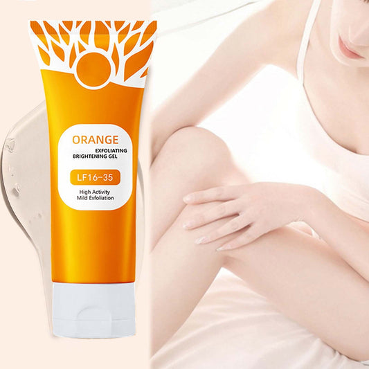 Banzch Orange Exfoliating Gel, Moisturizing Smoothing Peeling Gel, Brightening Exfoliator for Face & Body, Gentle Pore Tightening Gel, Natural Orange Scented Scrub