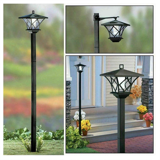 Banzch Outdoor Post Lights,Solar Outdoor Lights,Pole Lights Outdoor,Decorative Floor Lamp Vintage For Patio,Garden,Backyard, Front/Back Door,Solar Floor Lamps Outdoor Lights