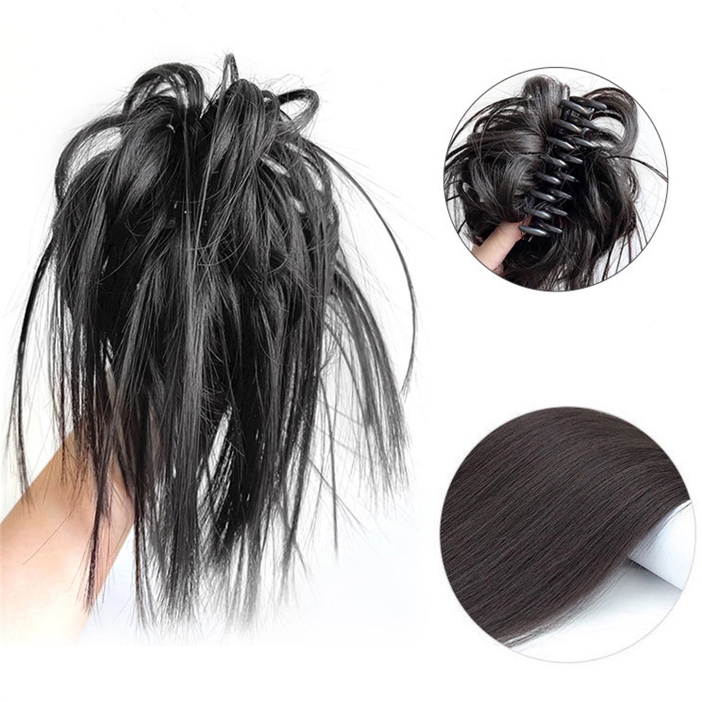 Banzch Ponytail For Hair Extension, 2024 New Hair Part With Elastic Large Duvet Hair Part, Bridal Hairstyles Wavy Messy Bun Hair Parts,Mothers Day Gifts