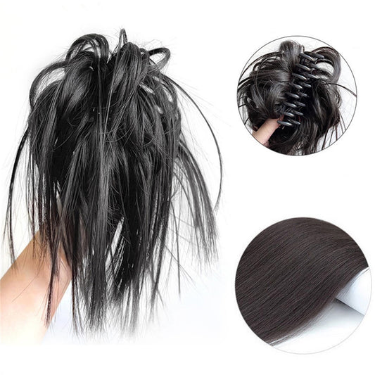 Banzch Ponytail For Hair Extension, 2024 New Hair Part With Elastic Large Duvet Hair Part, Bridal Hairstyles Wavy Messy Bun Hair Parts,Mothers Day Gifts
