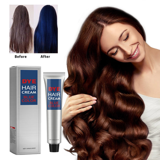 Banzch Silver Gray Natural Hair Dye Cream, Color Styler Color HairDye Hair Color Wax For Change Hair Color,Unisex Fashion Dye, Hair Dye for Grey Hair Coverage, For Men and Women,Blue