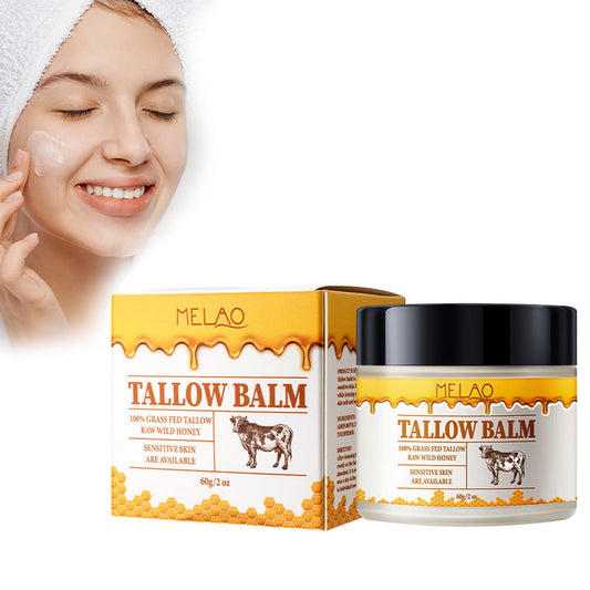 Banzch Tallow Honey Balm for Face, Grass Fed Organic Tallow Balm, Tallow Face Moisturizer, 2024 Tallow And Honey Balm For Face, Tallow Balm All Purpose Natural Skin Care, Hydrating£¬1PCS