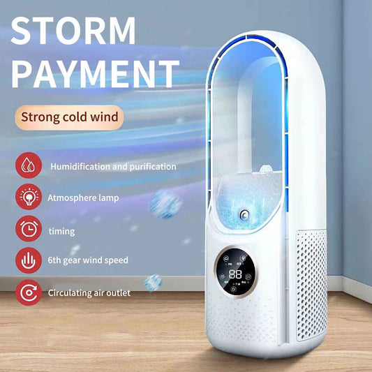 Banzch USB Leafless Fan Household Dormitory Office Desktop Humidification Electric Fan USB Multifunctional Timing Conditioning Fan,Spring Savings,Home decor