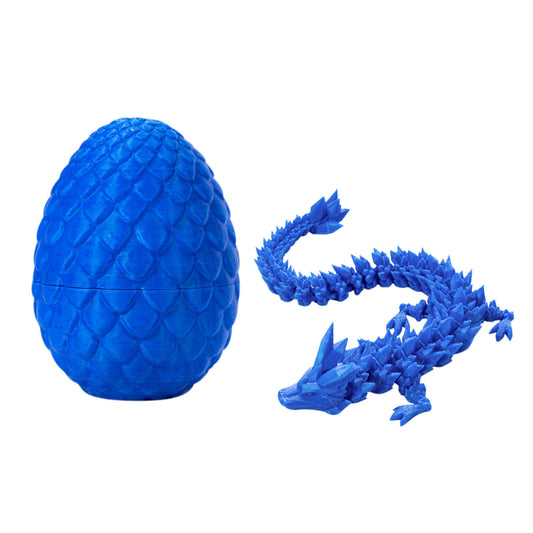 Lanbtorn Easter Egg, Dragon Egg, 12In Dragon Toy, 3D Printed Dragon Fidget Toys, 3D Printed Dragon Egg with Articulated Dragon Inside, Fidget Toys for Autism/ADHD, Easter Gifts