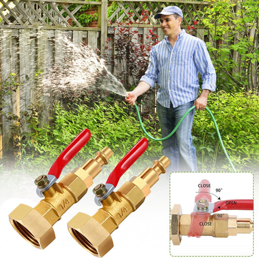 Brass Winterize Blowout Adapter Garden Hose To Air Compressor Quick Connect Fitting For Irrigation Sprinkler System Winterization